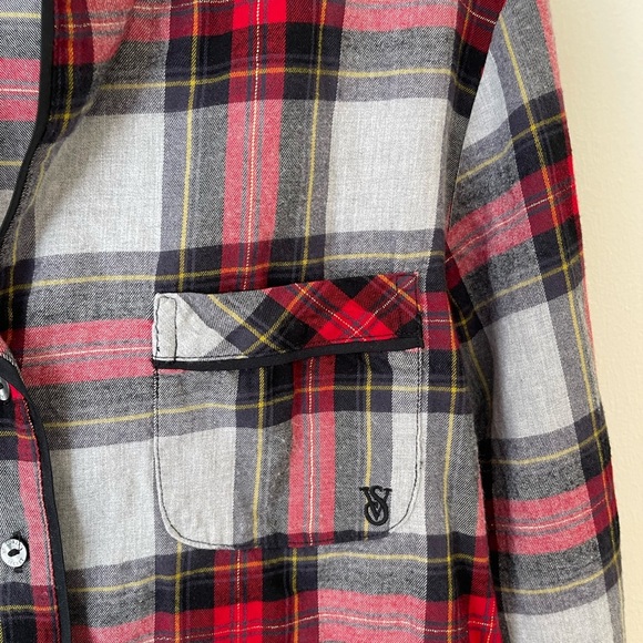 Victoria’s Secret Pajama Plaid Top - Picture 2 of 4